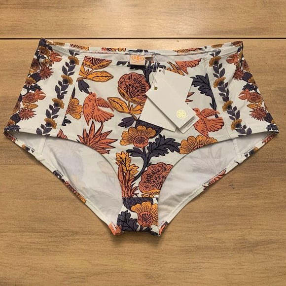 NWT Tory Burch Printed High-waisted Bikini Bottom - Picture 3 of 9